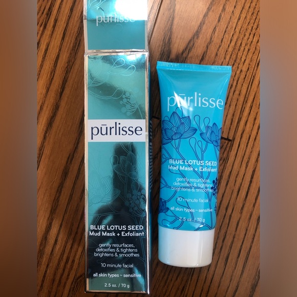 Purlisse Blue Lotus Seed Mud Mask + Exfoliant 2.5oz - Picture 1 of 6